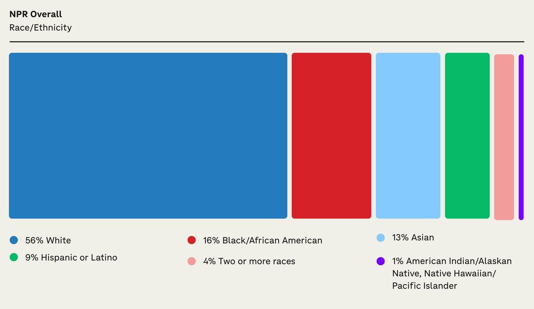 For race and ethnicity, the representation percentages are: White-56%, Black/African American-16%, Asian-13%, Latino or Hispanic-9%, Two or more races-4%, American Indian/Alaskan Native, Native Hawaiian/Pacific Islander-1%.